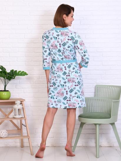 Пеньюар с сорочкой, бирюзовый (826-1) - фото 3