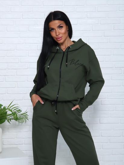 Костюм с брюками, футер с лайкрой 2-х нитка (00907, хаки) - фото 7