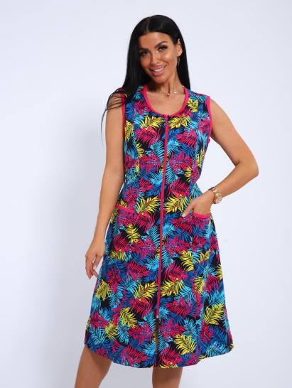 Халат на молнии с карманами (00993, разноцветный) - фото 3