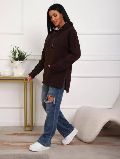 Толстовка футер с капюшоном (01074, шоколадный) - фото 13