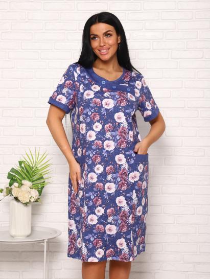 Платье трикотажное (00987, синий) - фото 3