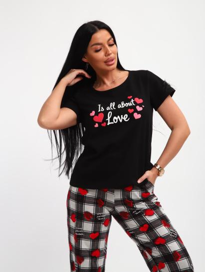 Пижама с брюками (01066, черный) - фото 3