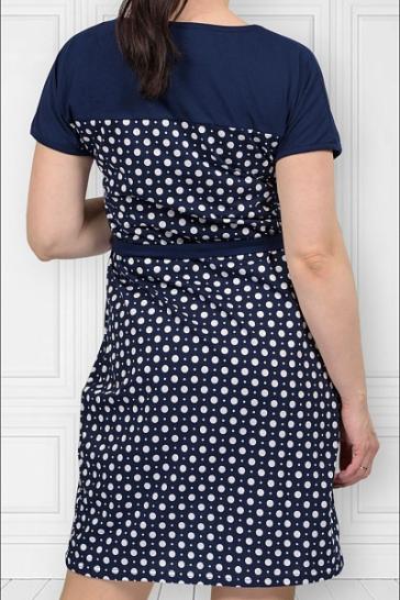 Платье с поясом, горошек (454 вид 2) - фото 2