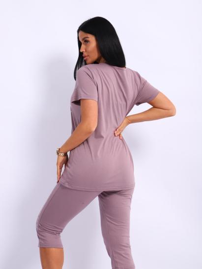 Костюм с бриджами, принт (00978, капучино) - фото 3