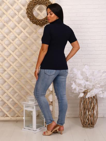 Водолазка женская, рибана с лайкрой (00837, темно-синий) - фото 3