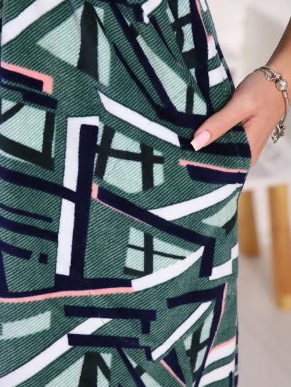 Халат велюровый на молнии с капюшоном (00868, фисташковый) - фото 14