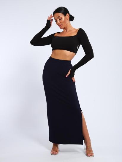 Юбка, футер (01056, темно-синий макси) - фото 11