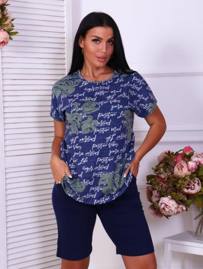 Костюм с шортами, синий (864-1) - фото 4