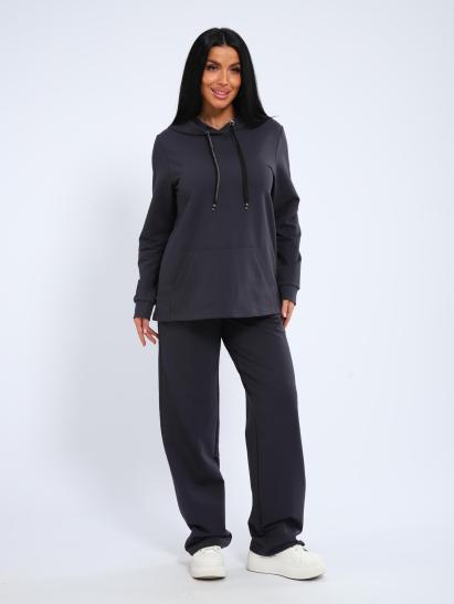 Костюм с капюшоном, футер с лайкрой (01045, антрацитовый) - фото 15