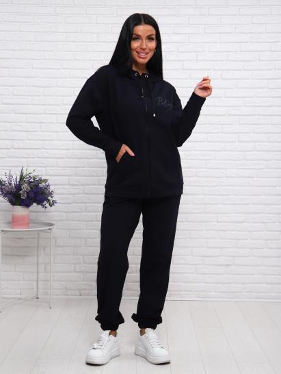 Костюм с брюками, футер с лайкрой 2-х нитка (00907, темно-синий) - фото 13