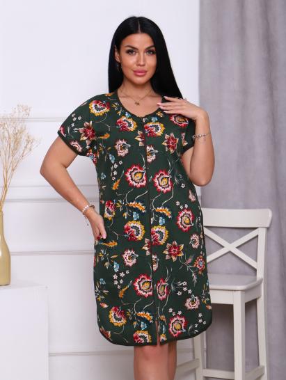 Халат женский на молнии с карманами, хаки (895-1) - фото 5