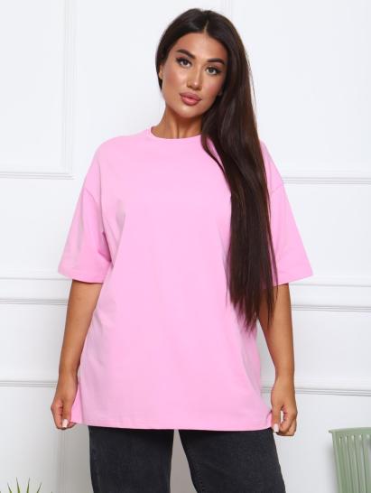 Футболка женская оверсайз (01004, розовый) - фото 1