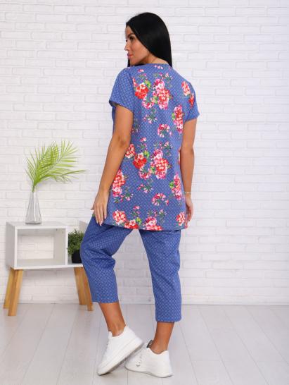 Костюм с бриджами (00979, синий) - фото 9