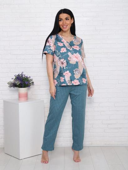 Костюм с брюками (00991, зеленый) - фото 11