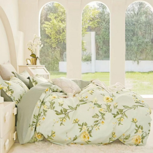 Комплект постельного белья Цветочный бриз сатин - фото 1