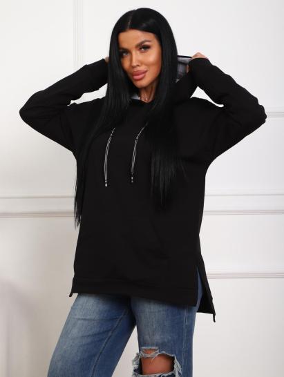 Толстовка футер с капюшоном (01074, черный) - фото 11