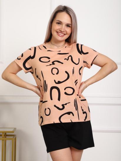 Костюм с шортами (01077, персиковый) - фото 3