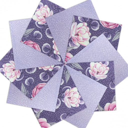 Набор лоскута Виолетта (10 лоскутов 30*30 см) - фото 2