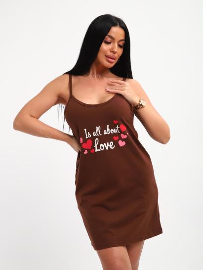 Пеньюар с сорочкой (01068, коричневый) - фото 15