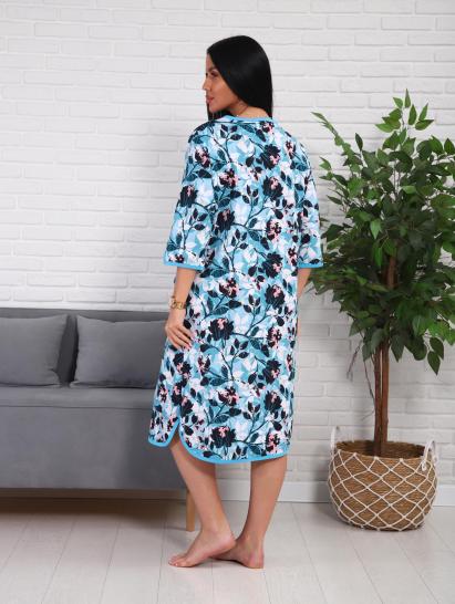 Халат женский на пуговицах с карманами (01076, бирюзовый) - фото 12