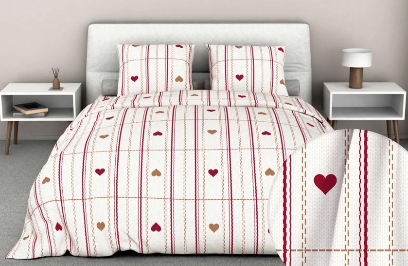 Ткань Валентинка бежевый Бязь 150 см  - фото 1