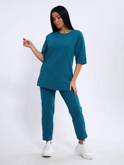 Костюм с брюками, футер с лайкрой (01048, бирюзовый) - фото 18