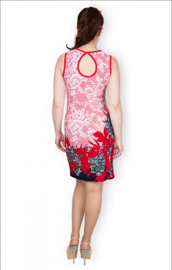 Платье из вискозы -  купон, красный (152-1) - фото 3