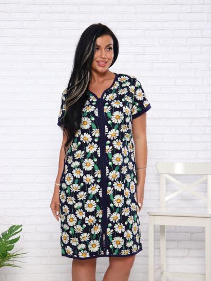 Халат женский с карманами на молнии, ромашка (933-2) - фото 3