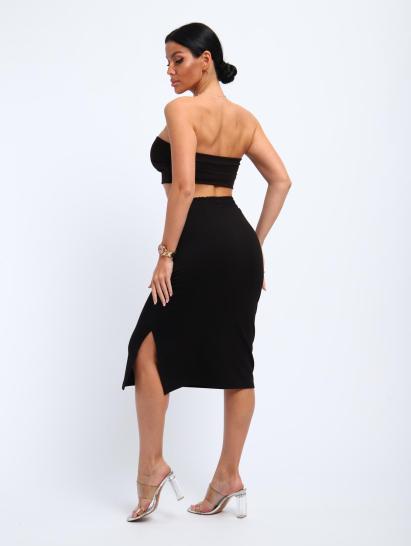 Юбка, футер (01056, черный миди) - фото 9