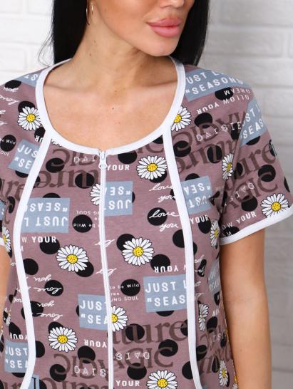 Халат женский на молнии с карманами (00960, кофе) - фото 2