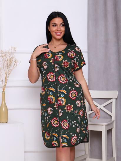 Халат женский на молнии с карманами, хаки (895-1) - фото 3