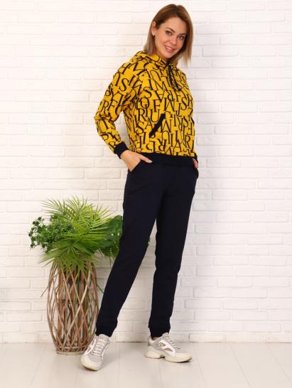 Костюм с капюшоном, футер с лайкрой, горчица (660-3) - фото 6