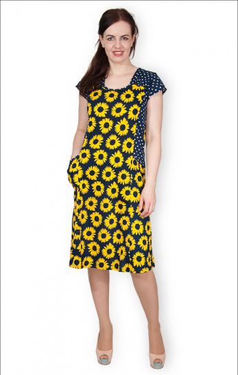 Платье трикотажное с карманами (264-12) - фото 1