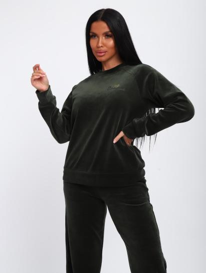 Костюм с брюками, велюровый (01065, хаки) - фото 4