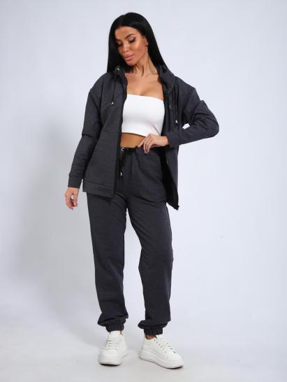 Костюм с брюками, футер с лайкрой 2-х нитка (00907, серый) - фото 14