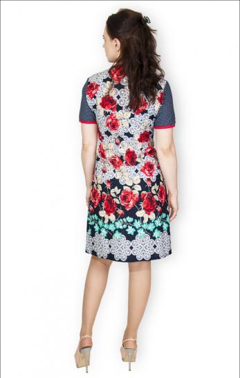 Халат женский на молнии, красный (263-1) - фото 2