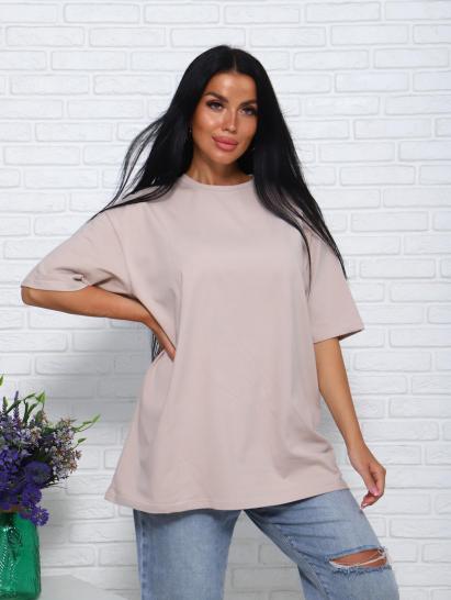 Футболка женская оверсайз (01004, бежевый) - фото 6