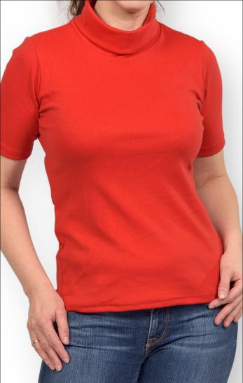 Водолазка женская, рибана с лайкрой (00837, красный) - фото 3