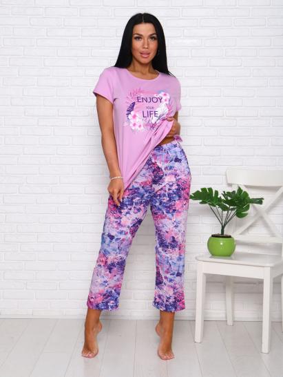 Костюм с бриджами 7/8, принт (00970, лиловый) - фото 13