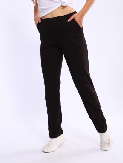 Брюки с карманами, интерлок (01034, черный) - фото 4