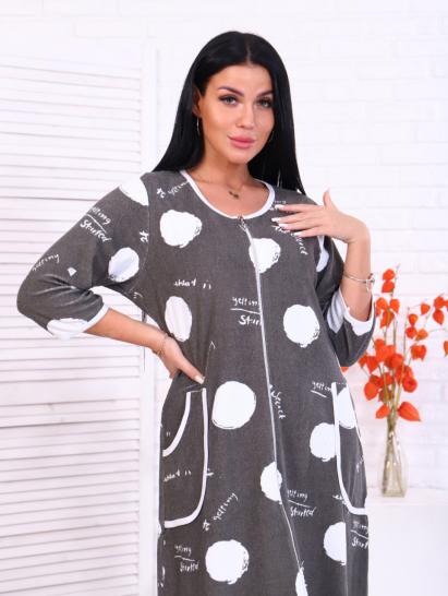 Халат махровый на молнии, серый (872-6) - фото 6