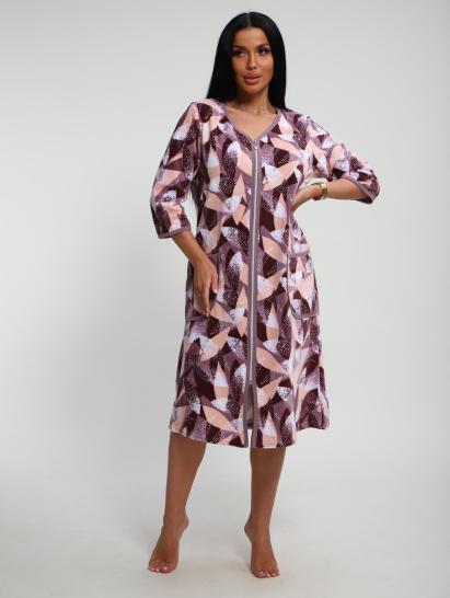 Халат велюровый на молнии (00941, бордовый) - фото 14