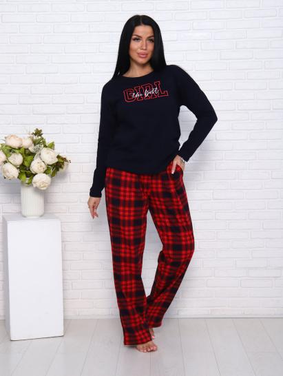 Костюм с брюками, принт, темно-синий (957-1) - фото 1