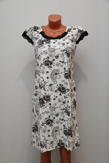 Сорочка с кружевом стрейч (236-13) - фото 1