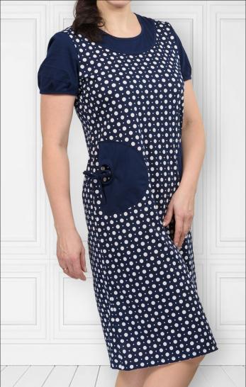 Платье с карманами, горошек (450) - фото 4