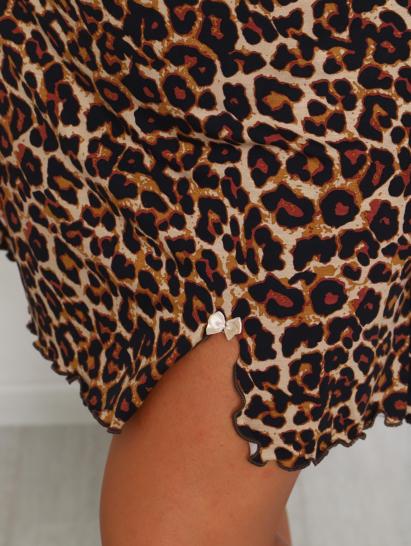 Сорочка вискозная на бретелях (01001, леопард) - фото 3