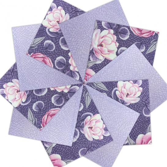 Набор лоскута Виолетта (10 лоскутов 30*30 см) - фото 3