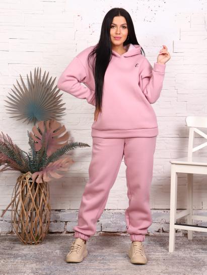 Брюки, футер с начесом 3-х нитка (01043, розово-бежевый) - фото 2