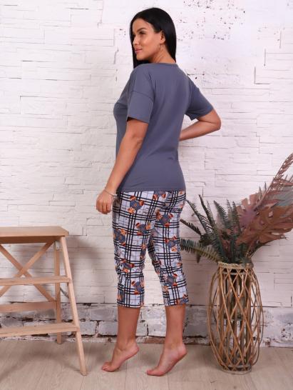 Пижама с бриджами, принт "Мишки", антрацит (817-1) - фото 5