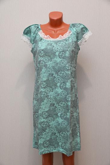 Сорочка с кружевом стрейч (236-14) - фото 1